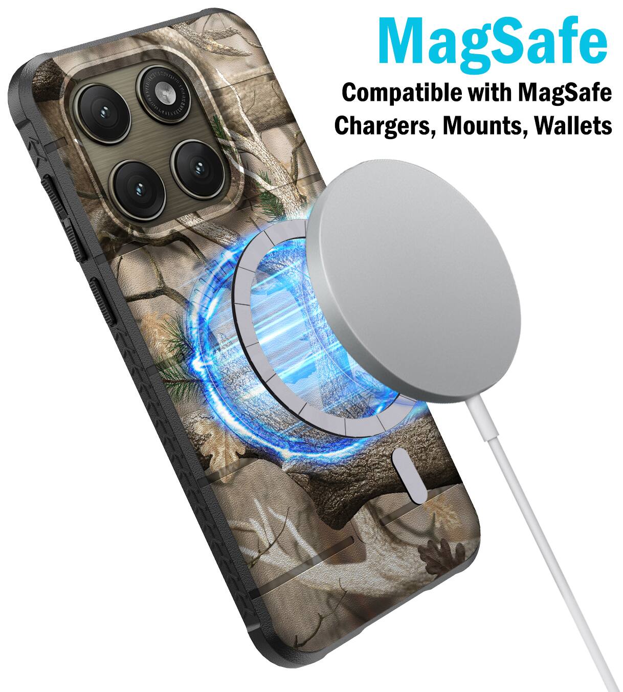 MagSafe  
Compatible with MagSafe Chargers, Mounts, Wallets