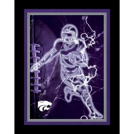 Fan Creations - Kansas State Wildcats 12'' x 16'' Framed Neon Player Print - Black