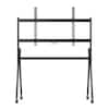 Front. Sylvox - Outdoor Rolling TV Stand for 65"–75" TVs Mobile Cart with Locking Wheels, Adjustable Shelf, VESA up to 1200×600mm, 132 l - Black.