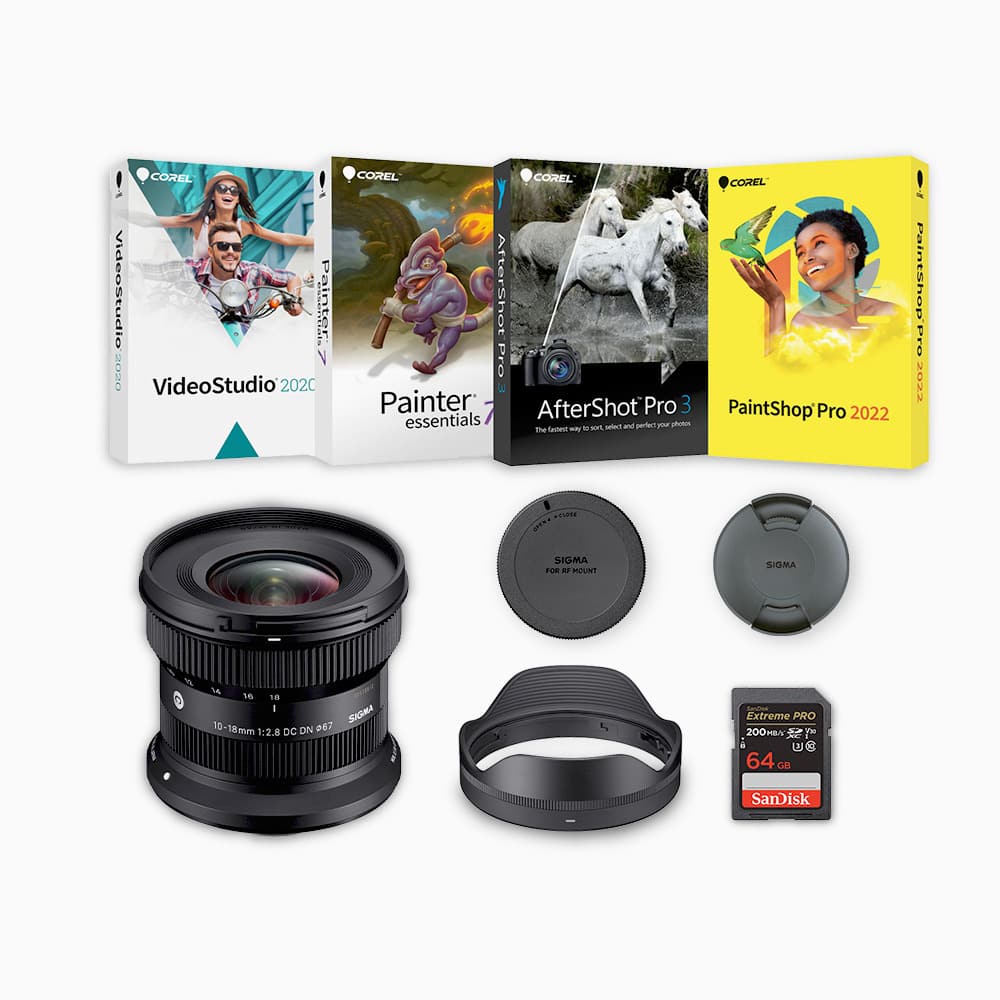 Sigma - 10-18mm F2.8 DC DN Lens (Canon RF) with Software Suite and Memory Card