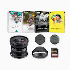 COREL VideoStudio 2020
COREL AfterShot Pro 3
COREL Painter Essentials
COREL PaintShop Pro 2022
SIGMA 10-18mm f/2.8 DC DN 67
SIGMA Lens Cap
SIGMA Lens Hood
SanDisk Extreme PRO 64GB