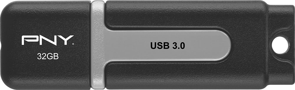 Front. PNY - Turbo Attaché 2 32GB USB 3.0 Flash Drive - Black.