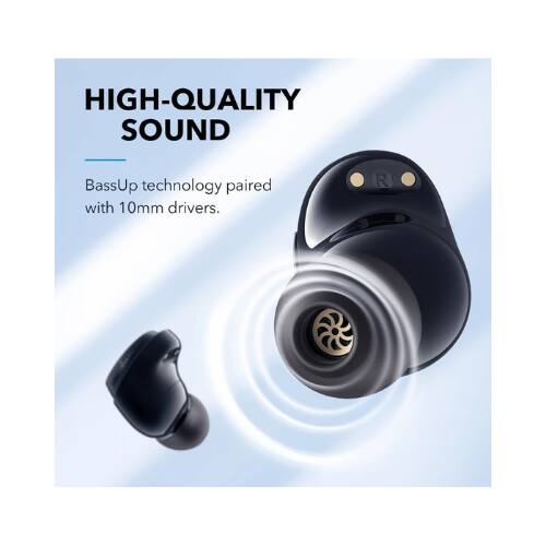 HIGH-QUALITY SOUND  
BassUp technology paired with 10mm drivers.