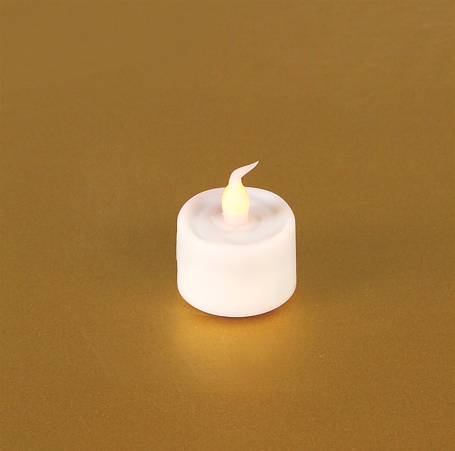Angle. BreeBe - LED Flicketing Tea Light Candle (Set of 12) - White.