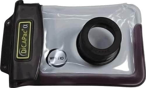 Front Standard. DiCAPac - Water-Resistant Camera Case - Clear/Black.