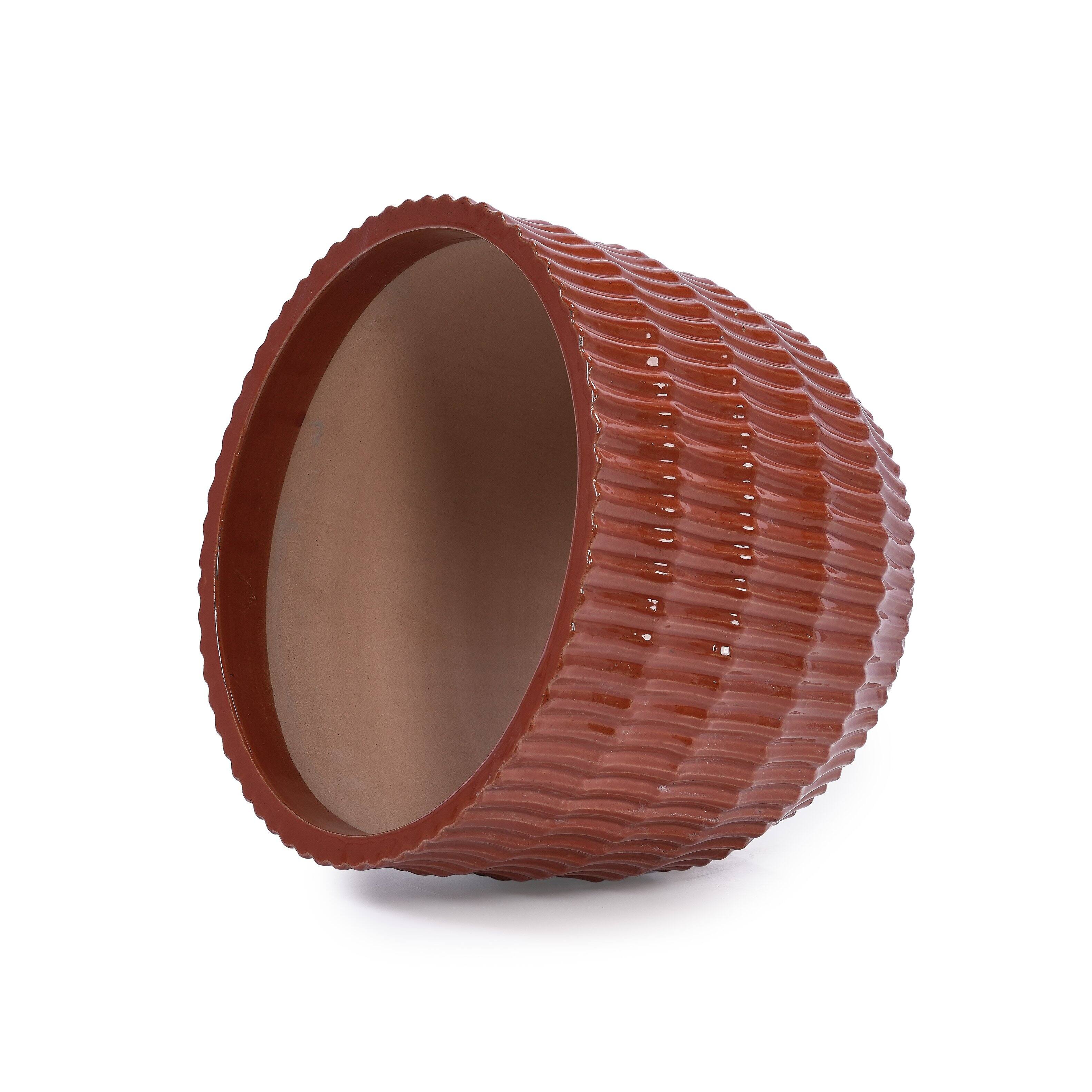 Alt View 8. Loheer - Loheer Ceramic Planter Set, Handmade Glazed Terracotta Pots with Drainage Holes, Set of 4 for Indoor Outdoor.