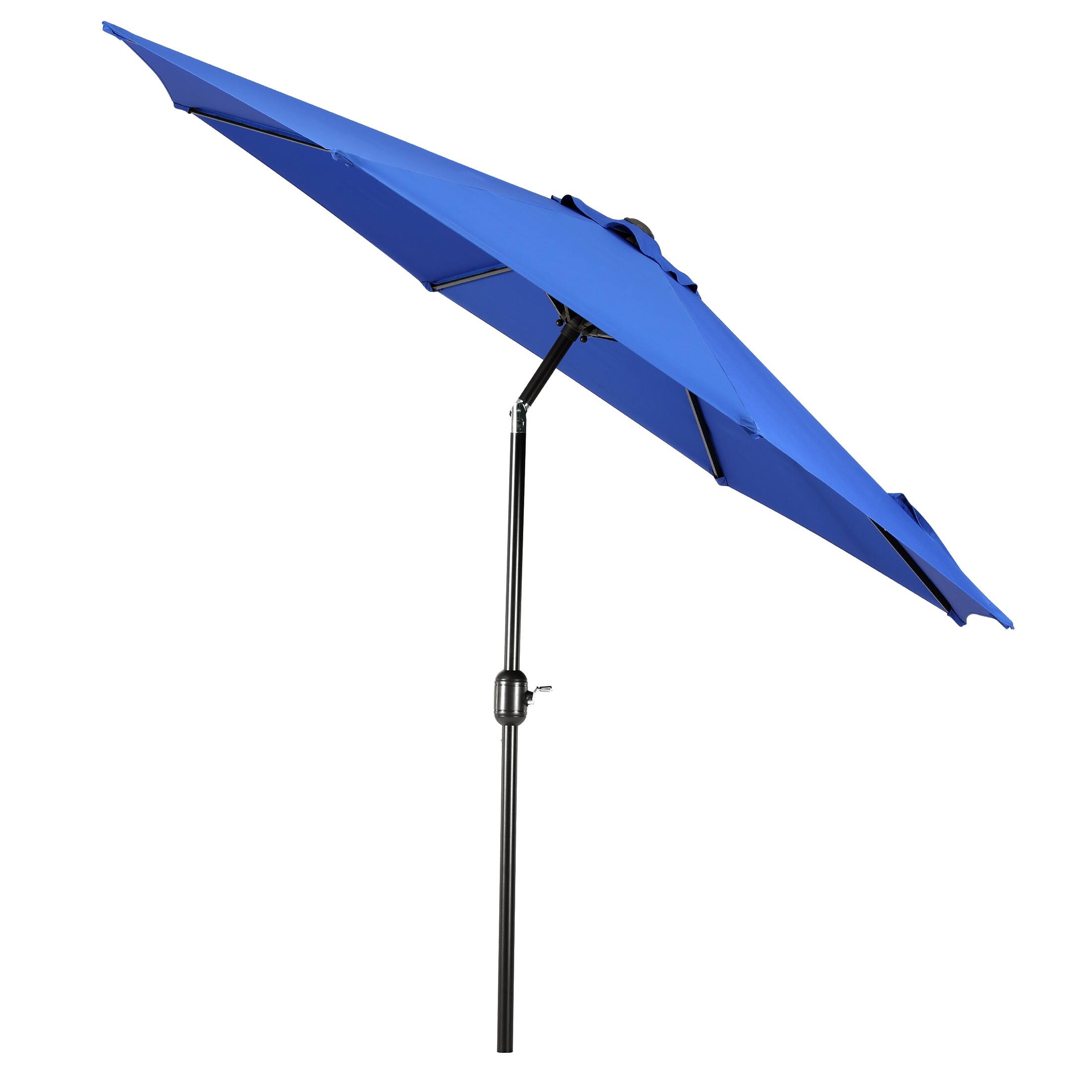 Left. WestinTrends - WestinTrends Paolo 9 ft. Patio Table Umbrella with tilt and crank features - Royal Blue.