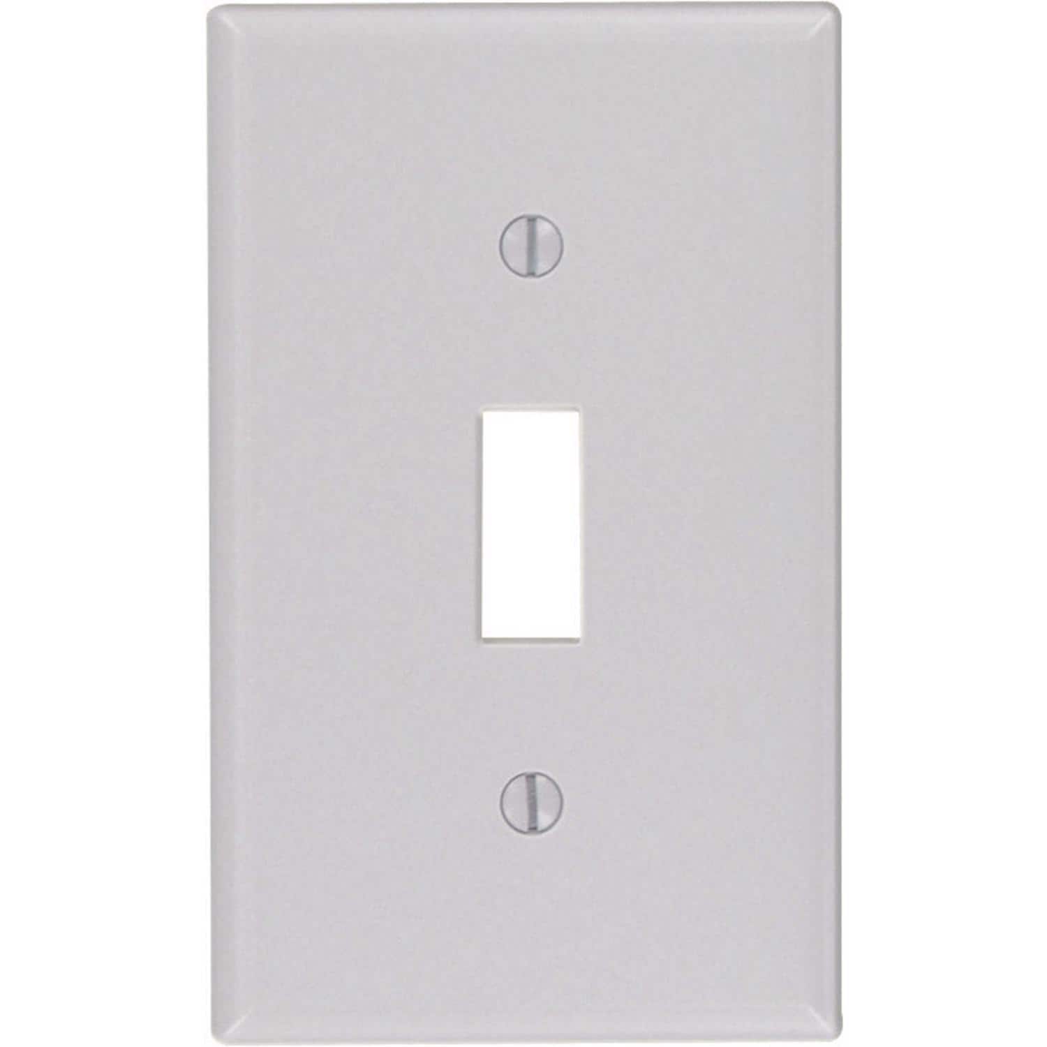 Leviton - 1 gang Thermoset Plastic Toggle Wall Plate 1 pk (Case of 25) - Gray