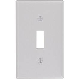 Leviton - 1 gang Thermoset Plastic Toggle Wall Plate 1 pk (Case of 25) - Gray