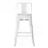 Front. Simpli Home - Rayne Industrial Metal 24 inch Counter Height Stool (Set of 2) in Distressed White - Distressed White.