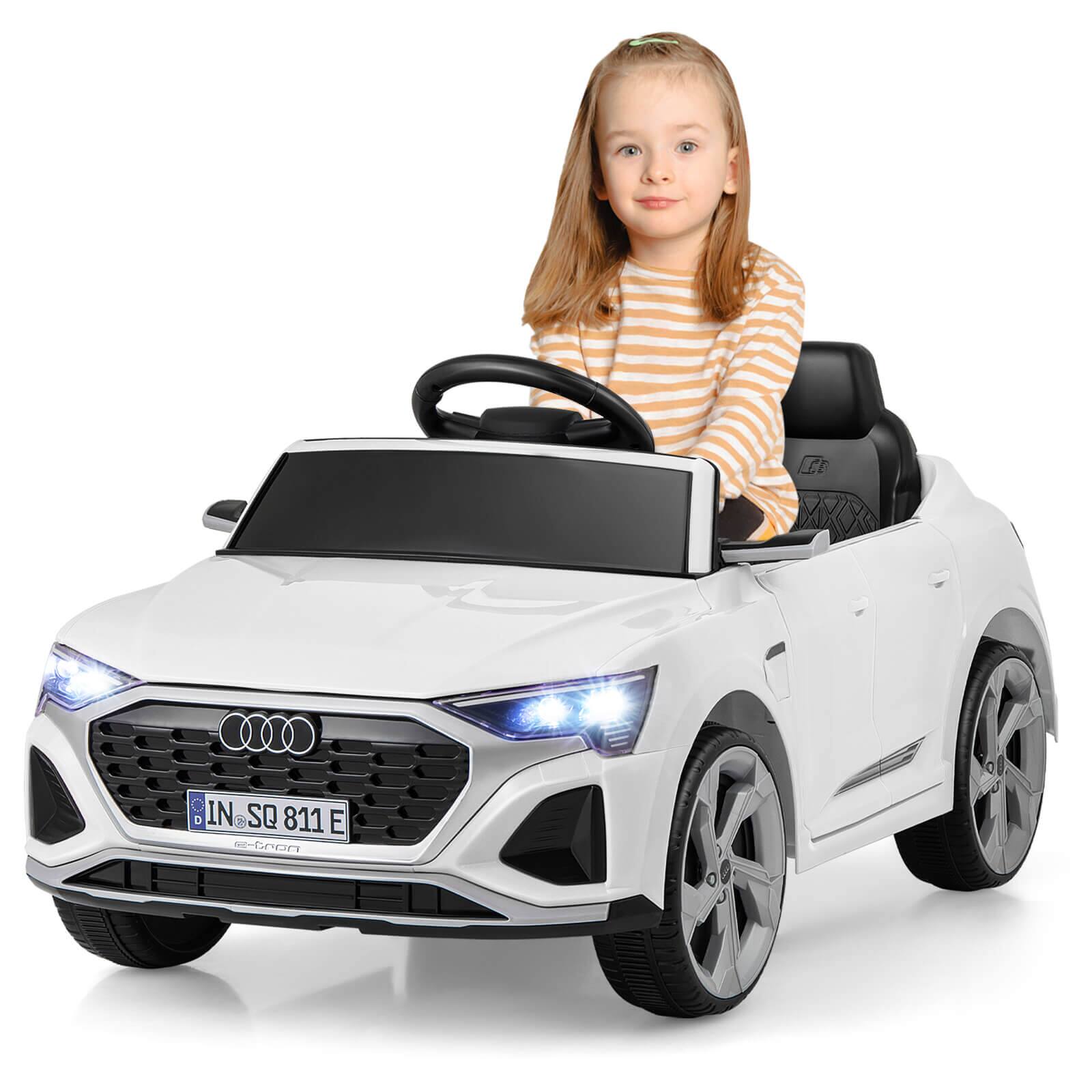 Alt View 8. Costway - Costway 12V Kids Ride On Car w/Remote Control 4 Wheels Suspension 3 Speeds LED Headlight - White.