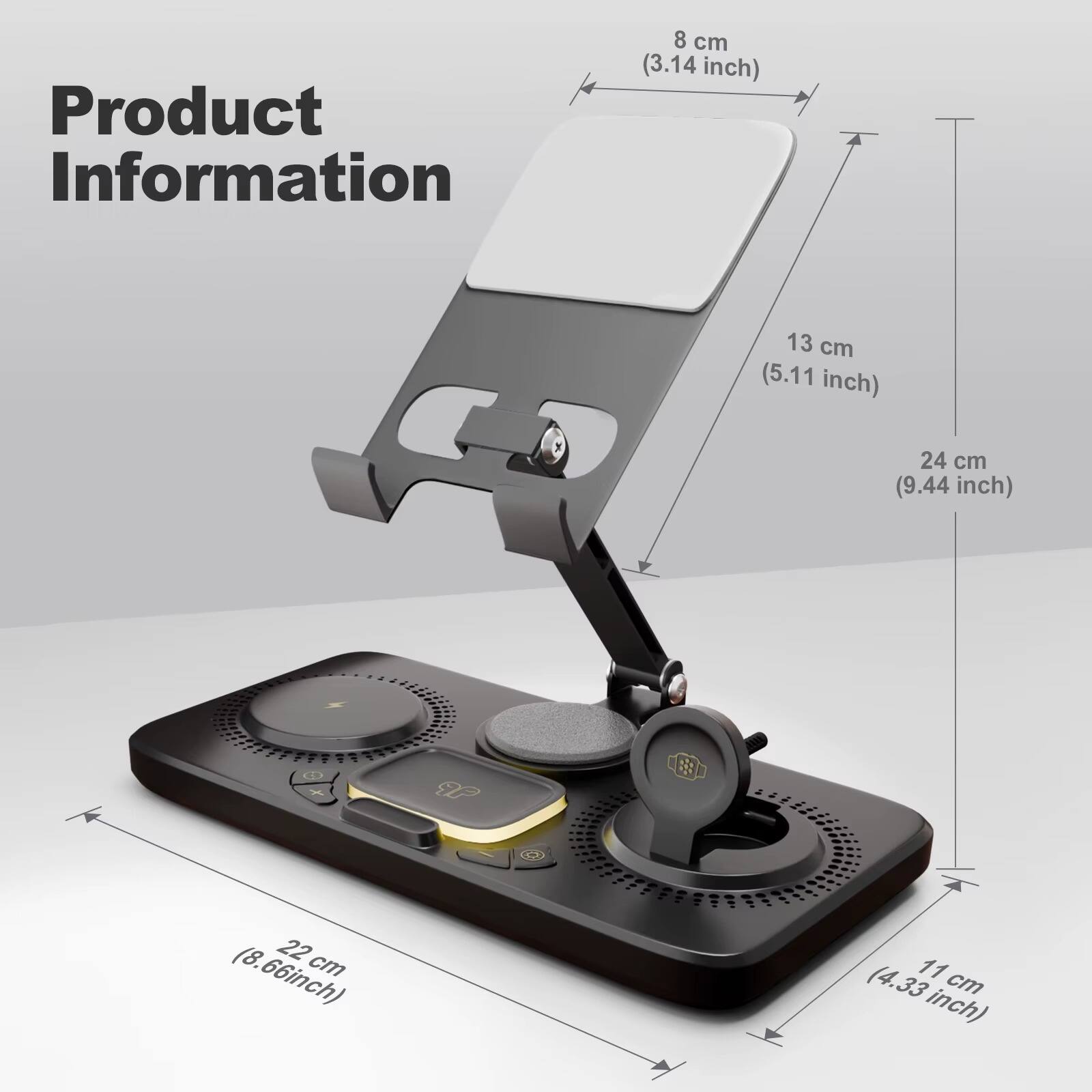 Product Information
8 cm (3.14 inch)
13 cm (5.11 inch)
24 cm (9.44 inch)
22 cm (8.66 inch)
11 cm (4.33 inch)