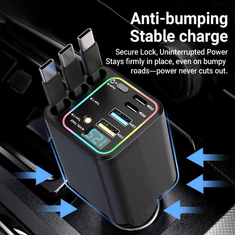 Type- TAGE VOL Anti-bumping Stable charge Secure Lock, Uninterrupted Power Stays firmly in place, even on bumpy roads—power never cuts out. Super D PD 40d .1AP 4VT