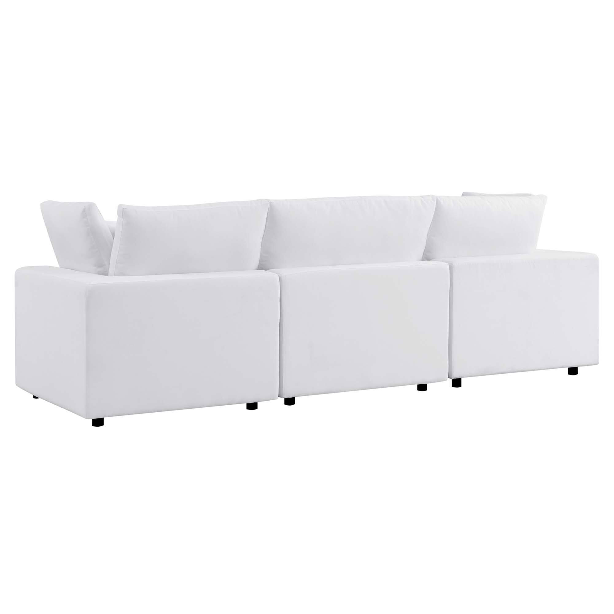 Alt View 4. Modway - Commix Sunbrella® Outdoor Patio Sofa by Modway - White.