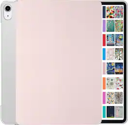 DuraSafe Cases - iPad Air 11" M3/M2 & Air 10.9" 5th/4th Gen Slim PC-Back Case with Magnetic Stand A2316 A2324 A2325 A2072 A2588 A2589 - Light Pink
