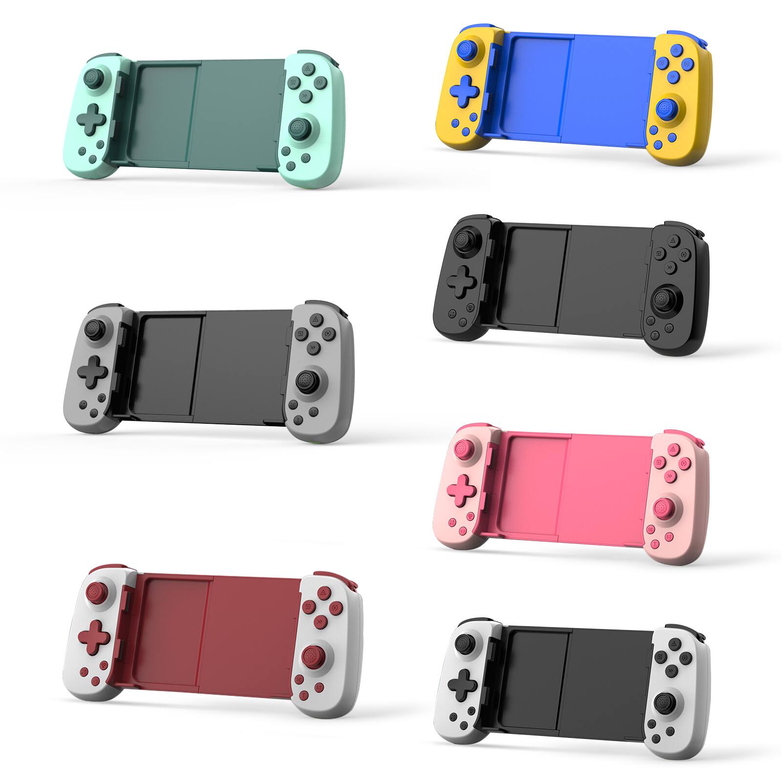 Alt View 2. Cluzine - Stretchable Wireless Mobile Game Controller, Bluetooth Phone Joypad Gamepad - Pink.