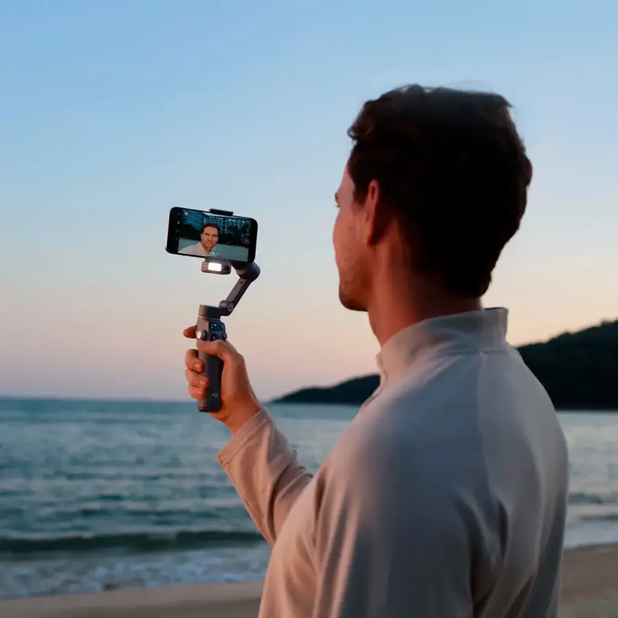 Alt View 4. DJI - Osmo Mobile 7P Smartphone 3-Axis Gimbal Stabilizer - Gray.
