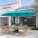 Alt View 8. Outsunny - Umbrella, 15' Steel Rectangular Outdoor Double Sided Market Umbrella with Base - Blue.