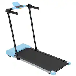 Loheer - Home Treadmill with LED Display for Walking and Running - Black