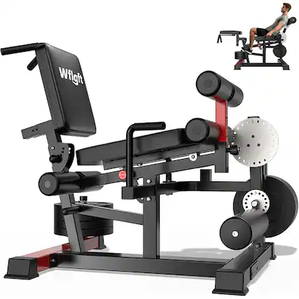 Front. Pooboo - Weight Machines - Stable 23cm Stainless Steel Turntable for Home Gym, Adjustable 7-77° Backrest Leg Workout Equipment. - Black.