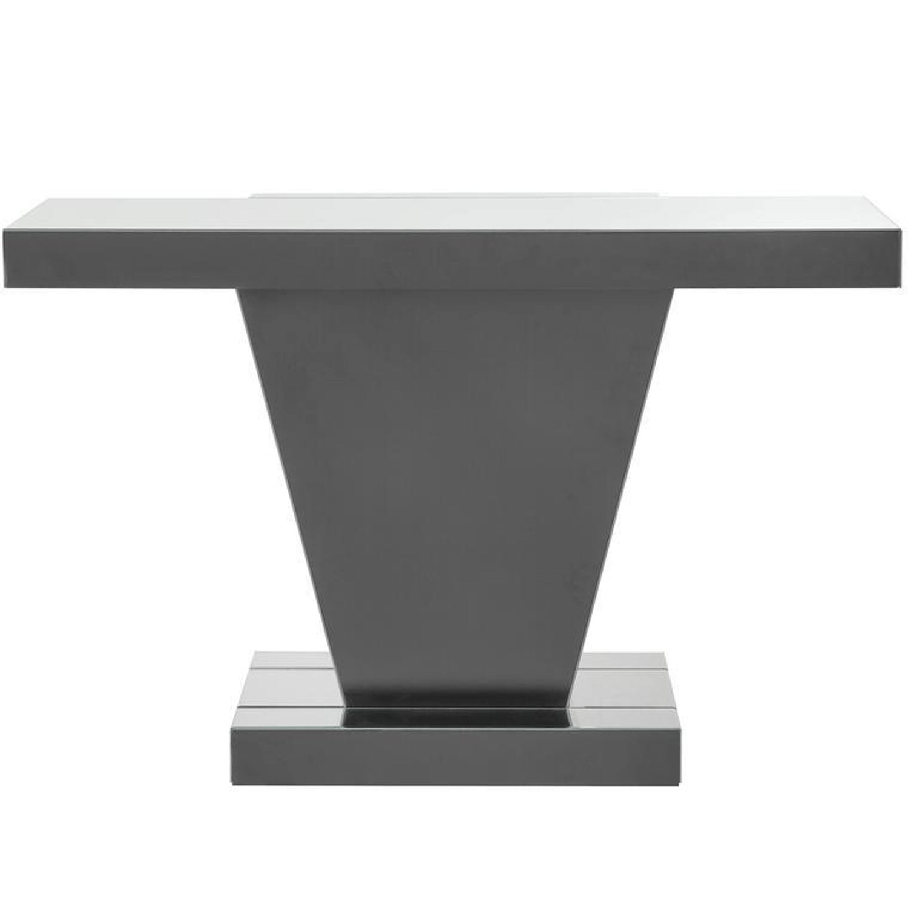 Alt View 3. Manhattan Lane - Wood and Mirror  Console Table with Faux Crystals Inlay, Clear - Clear.