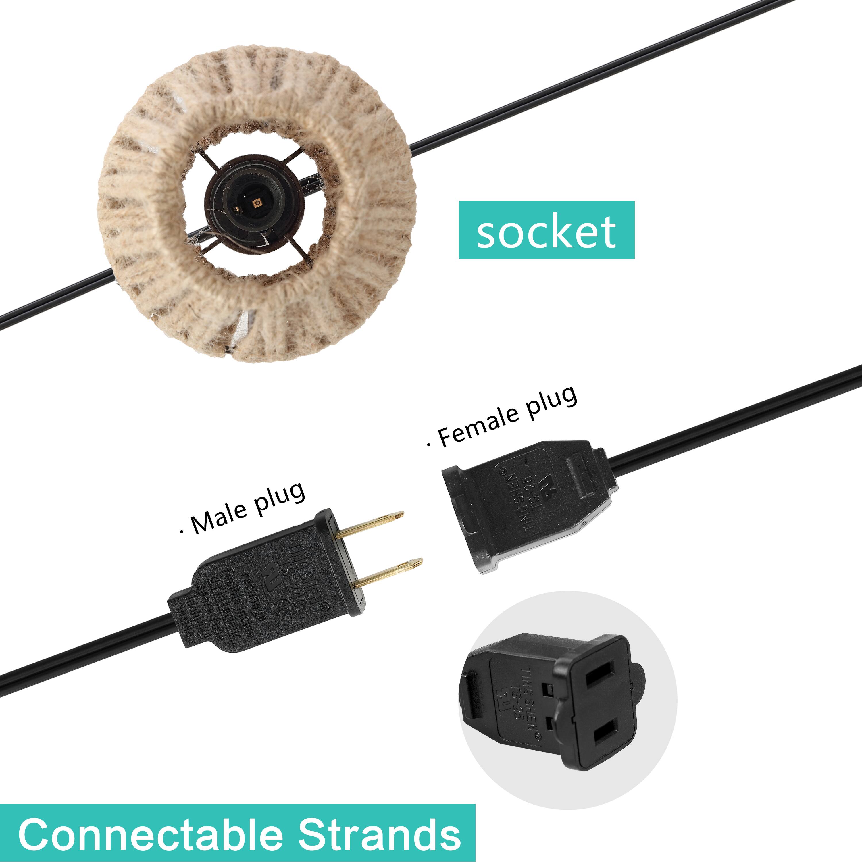 socket Male plug  
THOSHEN spare fusible inclus  
Fusible rechange S TS-240 inside included use inclus  
plug Female JINDHEN 15-2 a TIN  
BE-SUERE  
Connectable Strands