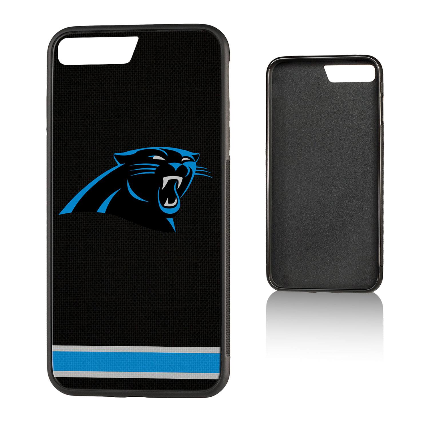 Alt View 3. Keyscaper - Carolina Panthers iPhone Stripe Design Bump Case - 15 Pro Max - Multicolor.