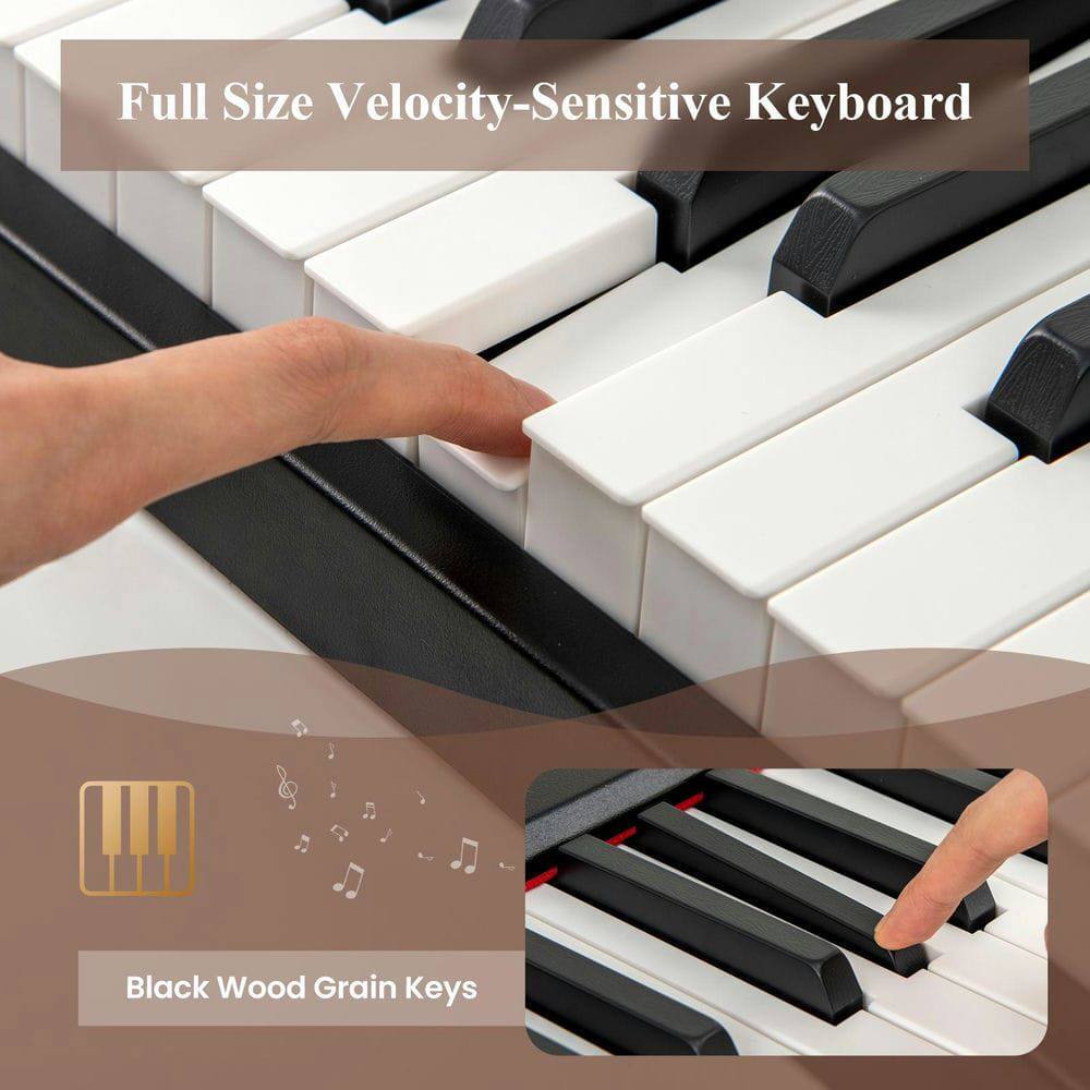 Full Size Velocity-Sensitive Keyboard

Black Wood Grain Keys