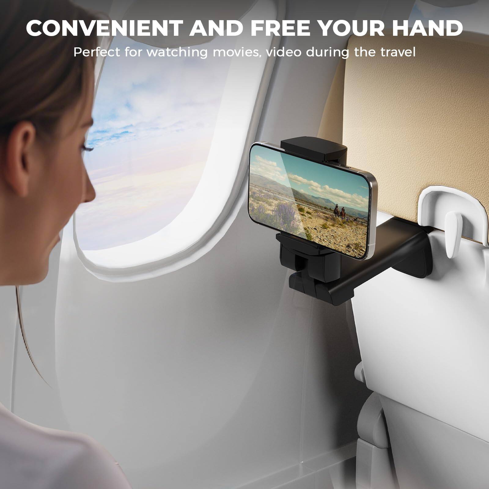 CONVENIENT AND FREE YOUR HAND  
Perfect for watching movies, video during the travel