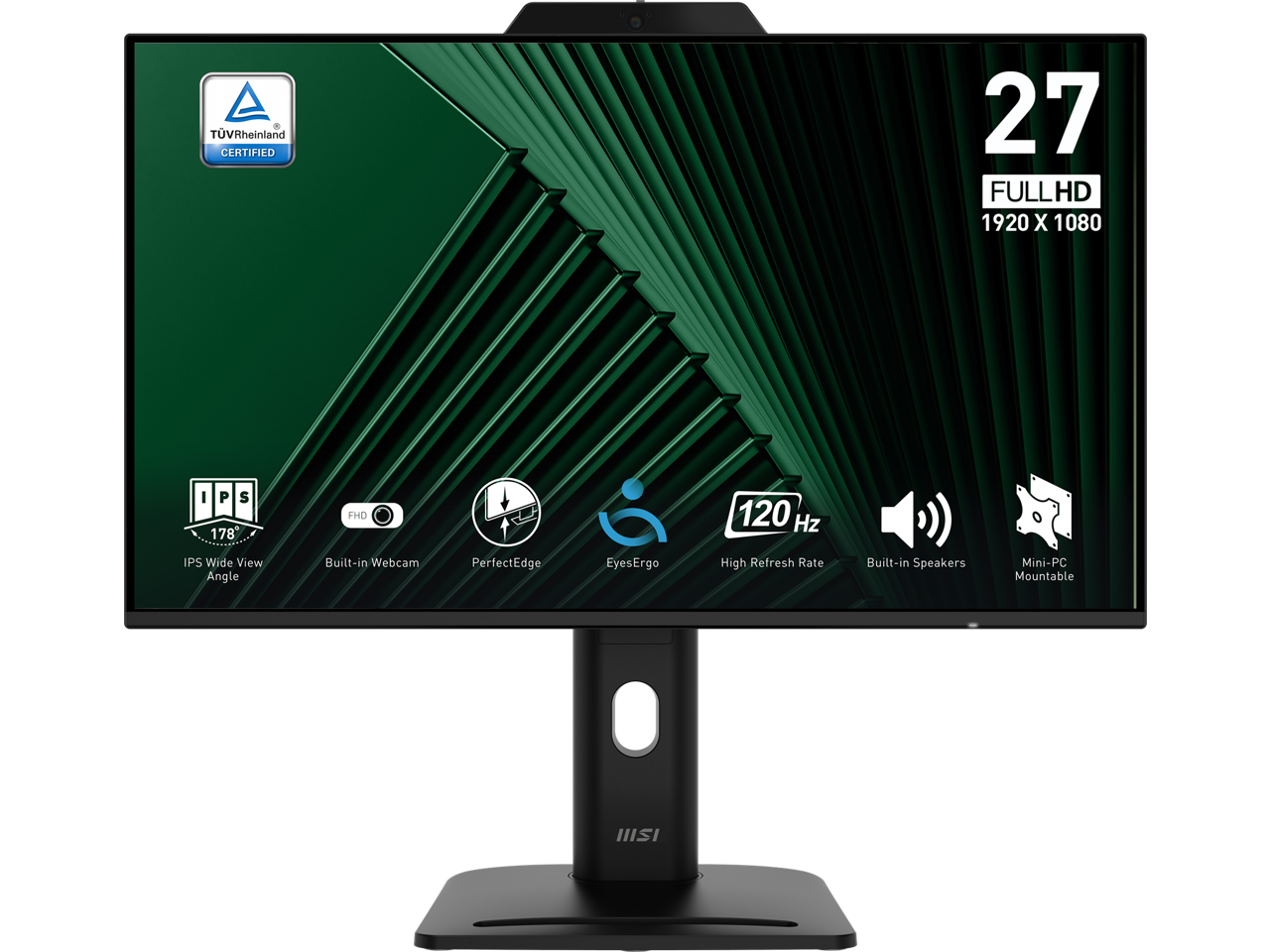 MSI - 27" Class Webcam Full HD LCD Monitor - 16:9 - Black