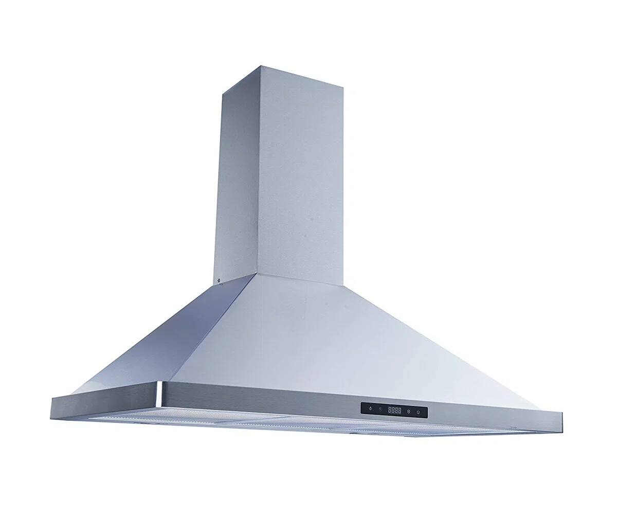 Angle. Winflo - Winflo 36 inch Convertible 500 CFM Stainless Steel Wall Mount  Range Hood - Stainless Steel.