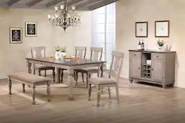 Kings Brand Furniture - Dining Table - Brown, 2 Tone