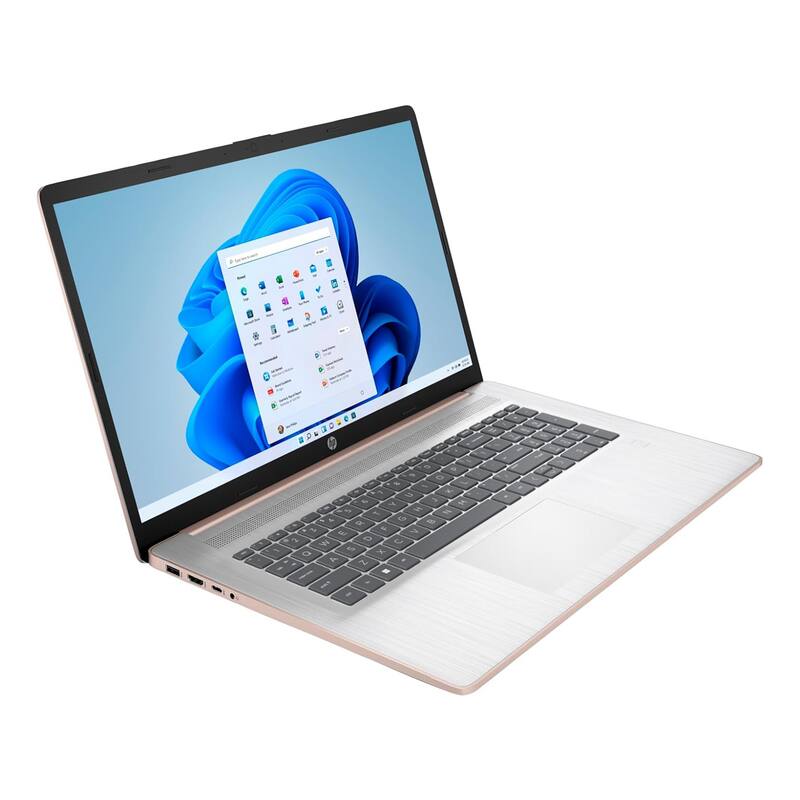 Alt View 5. HP - HP 17.3" HD+ Laptop,Intel Celeron N4120,32GB RAM,1TB SSD,Intel UHD Graphics,Win 11 Pro,Gold - Gold.