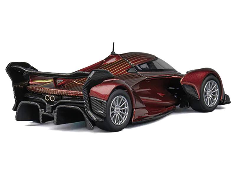 Back. CM Models - McLaren Solus GT Wine Red Metallic with Gold Stripes 1/64 Diecast Model Car by CM Model - Red Metallic.
