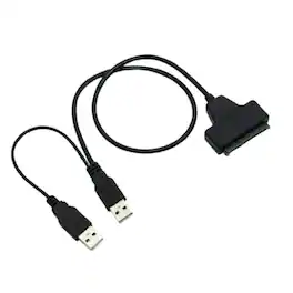 Home Collection - USB 2.0 to 2.5-Inch HDD/SSD 7+15 Pin SATA Hard Drive Cable Adapter – External Converter for SATA Drives