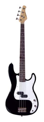 Front. Archer - SB10 4-String Full-Size P-Style Electric Bass Guitar - Black.