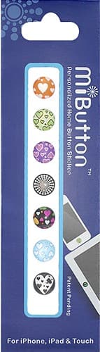 Front Standard. MiButton - Stickers for Apple® iPod®, iPhone® and iPad® (7-Count) - Sweet Heart.
