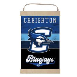 Jardine - Creighton Bluejays Reversible Retro Logo Banner Sign - Blue