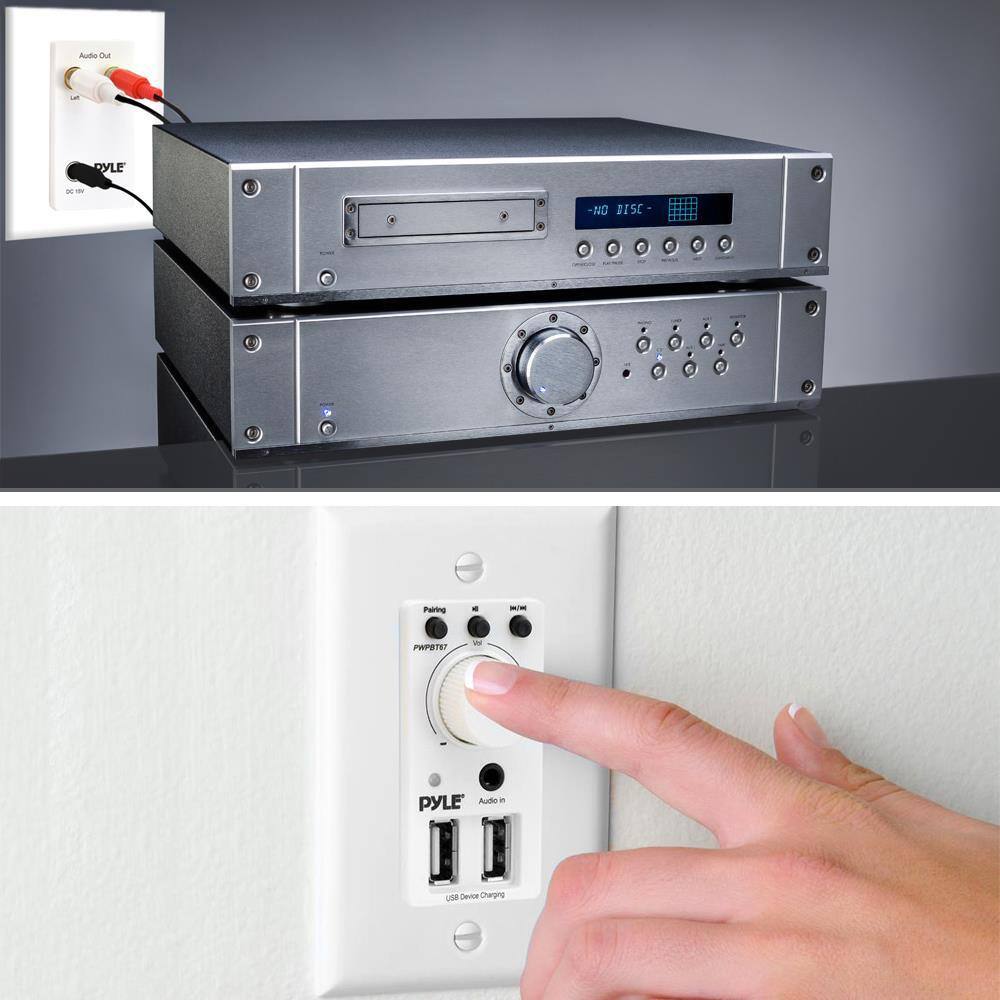 Audio Out  
PYLE  
DC 12V  

Pairing  
PYLE  
Audio Out  
USB Device Charging  

PYLE  
Audio Out  
USB Device Charging