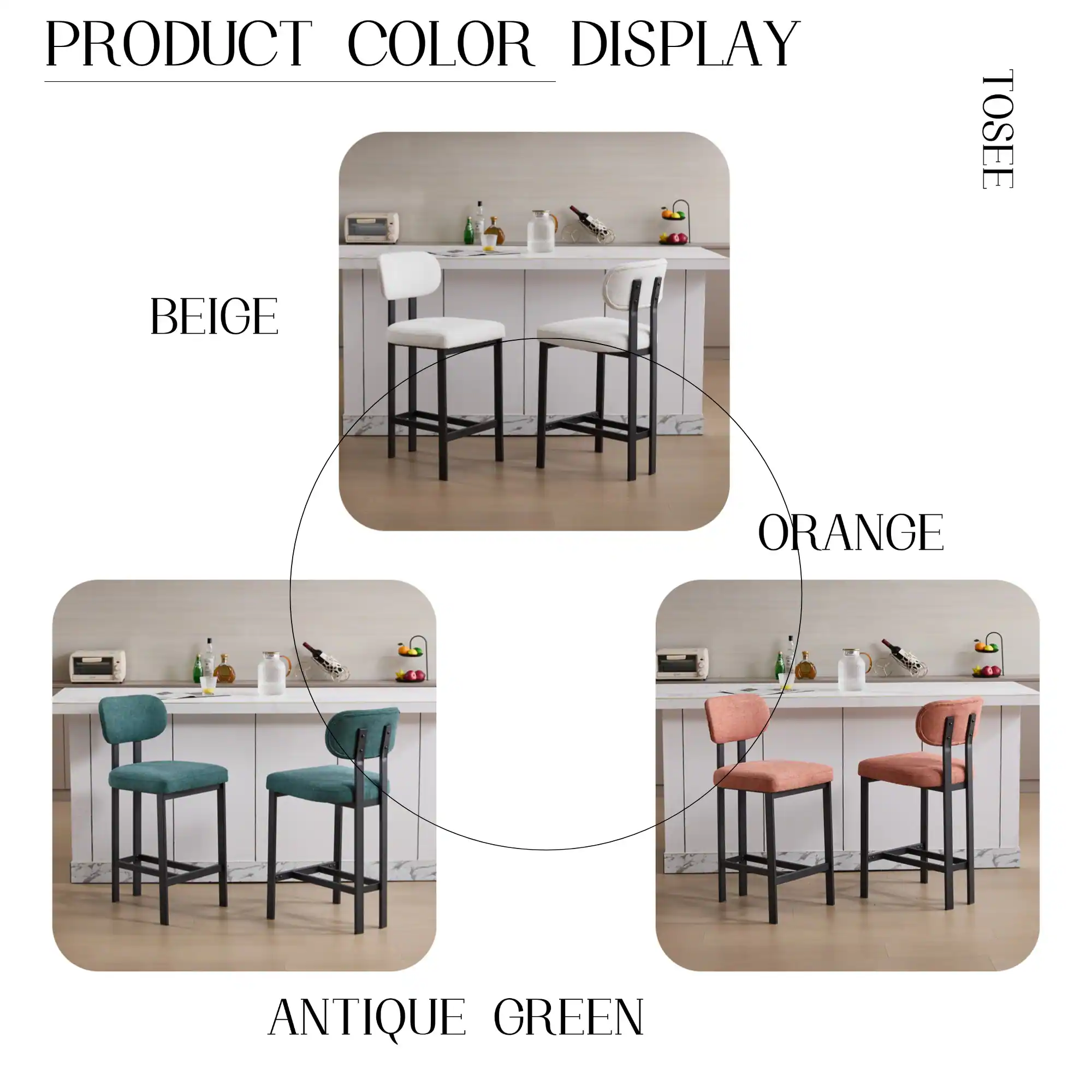 PRODUCT COLOR DISPLAY

BEIGE

ORANGE

ANTIQUE GREEN

TO SEE