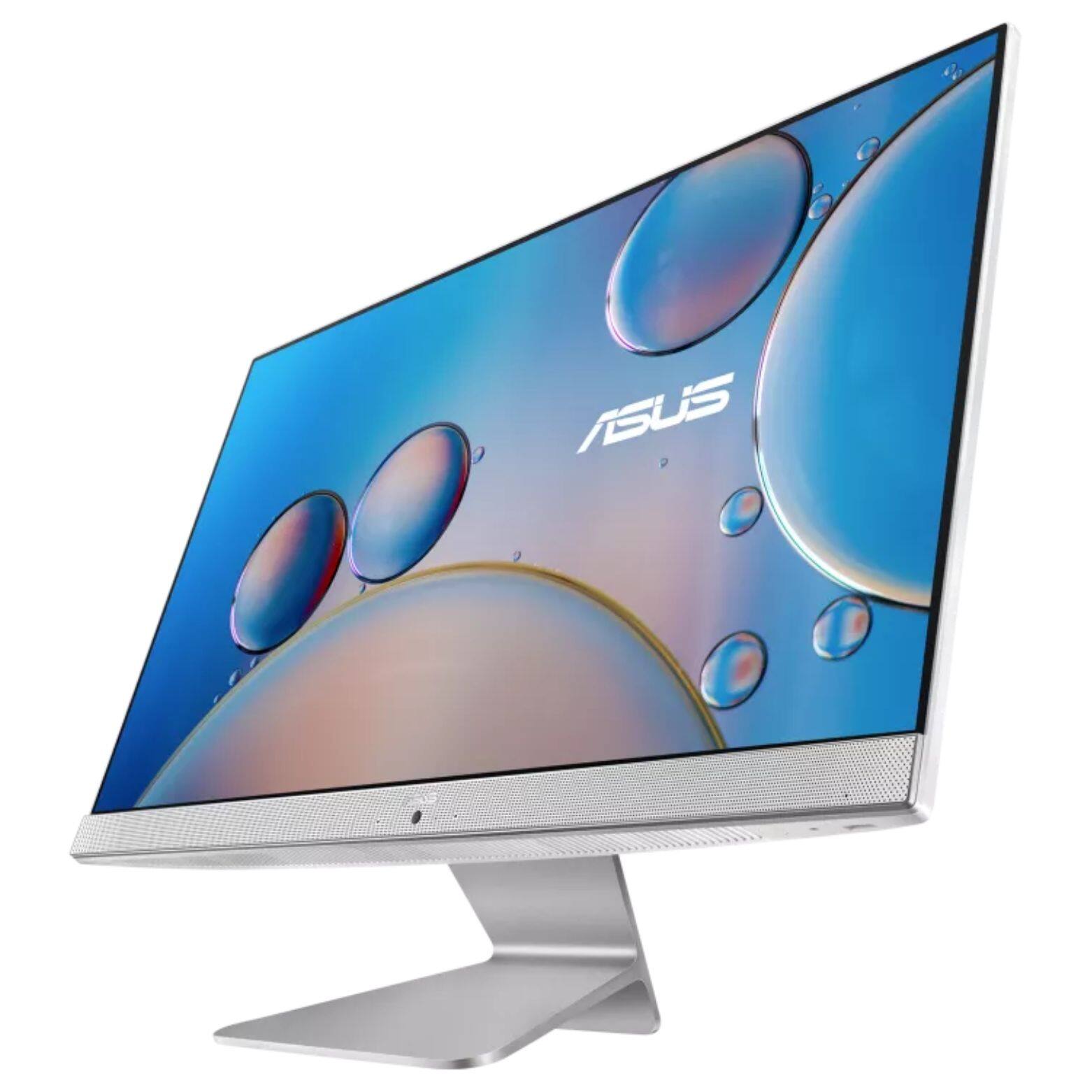 Alt View 1. ASUS - M3400WYA 23.8" FHD AMD Ryzen 5 5625U 2.30 GHz 8GB RAM 512GB SSD AMD Radeon Graphics Windows 11 Home All-in-One Desktop - White.