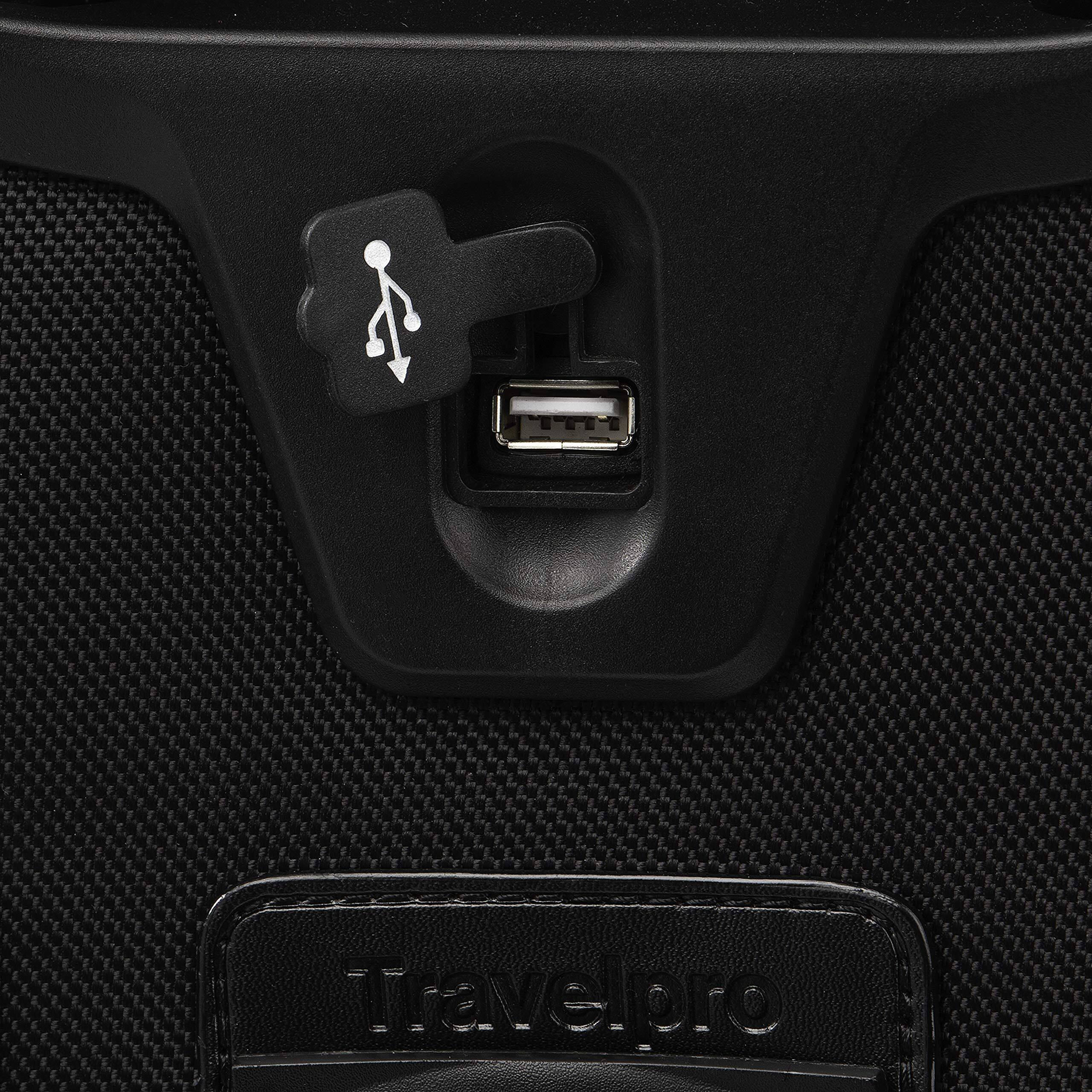 Alt View 2. Travelpro - Travelpro Platinum Elite Softside Expandable 20" Carry On Spinner - Shadow Black.