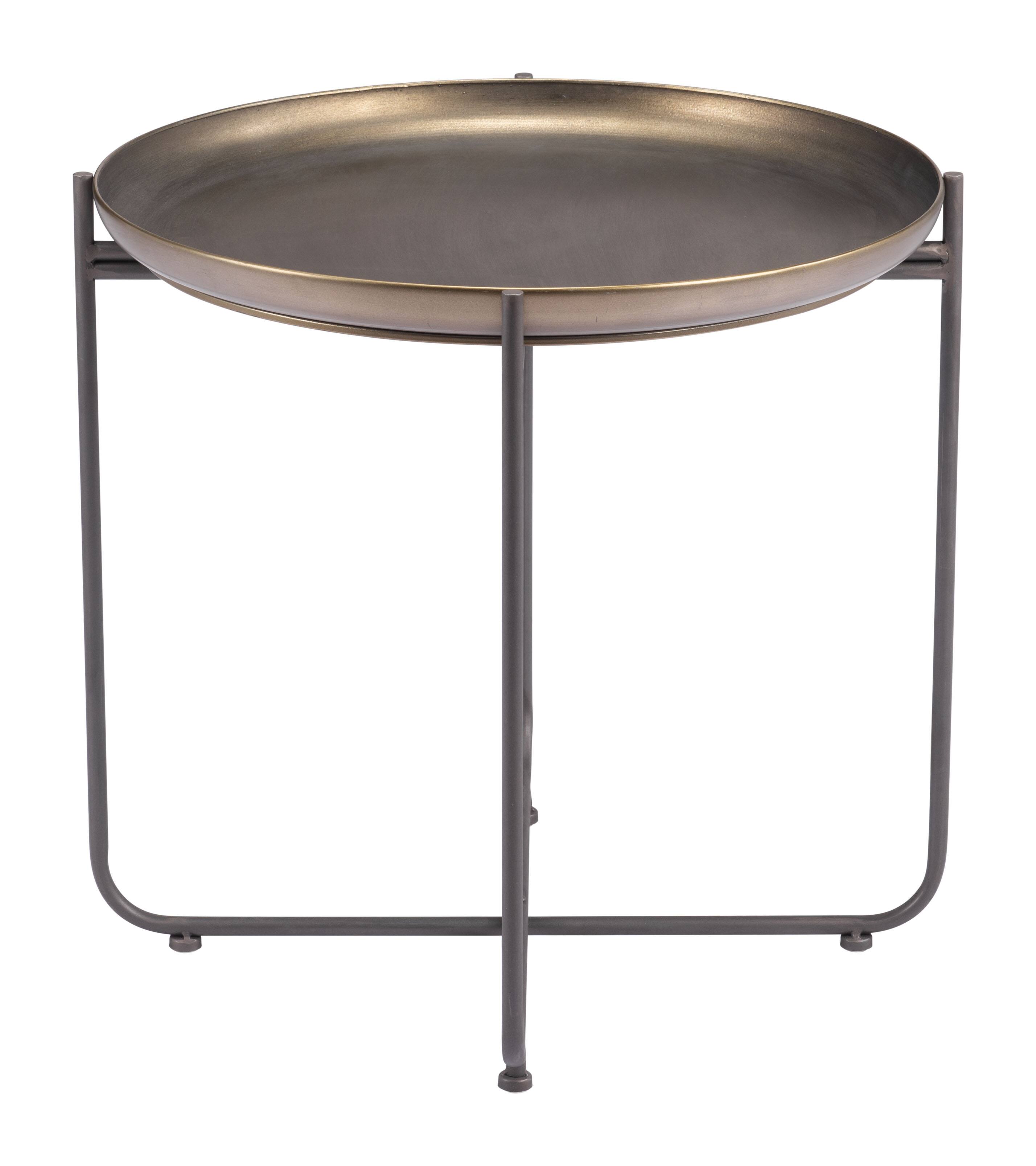 Alt View 1. Hivvago - Bronson Side Table Bronze - Bronze.