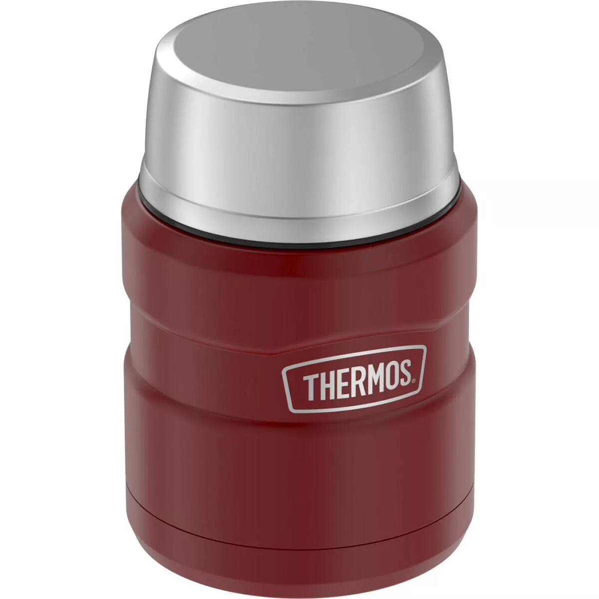 Alt View 1. Thermos - Thermos 16 oz. Stainless King Vacuum Insulated Food Jar - Matte Cranberry - Red.