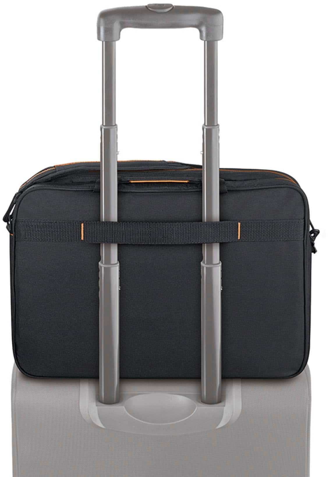Alt View 15. Solo New York - Focus Ultra Portfolio Briefcase for 17.3" Laptop - Black/Orange.