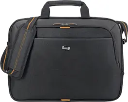 Solo New York - Ace Slim Briefcase for 15.6" Laptop - Black/Orange