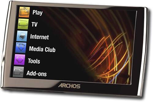 Angle Standard. Archos - 5 Internet Media Tablet with 60GB* Hard Drive - Silver.