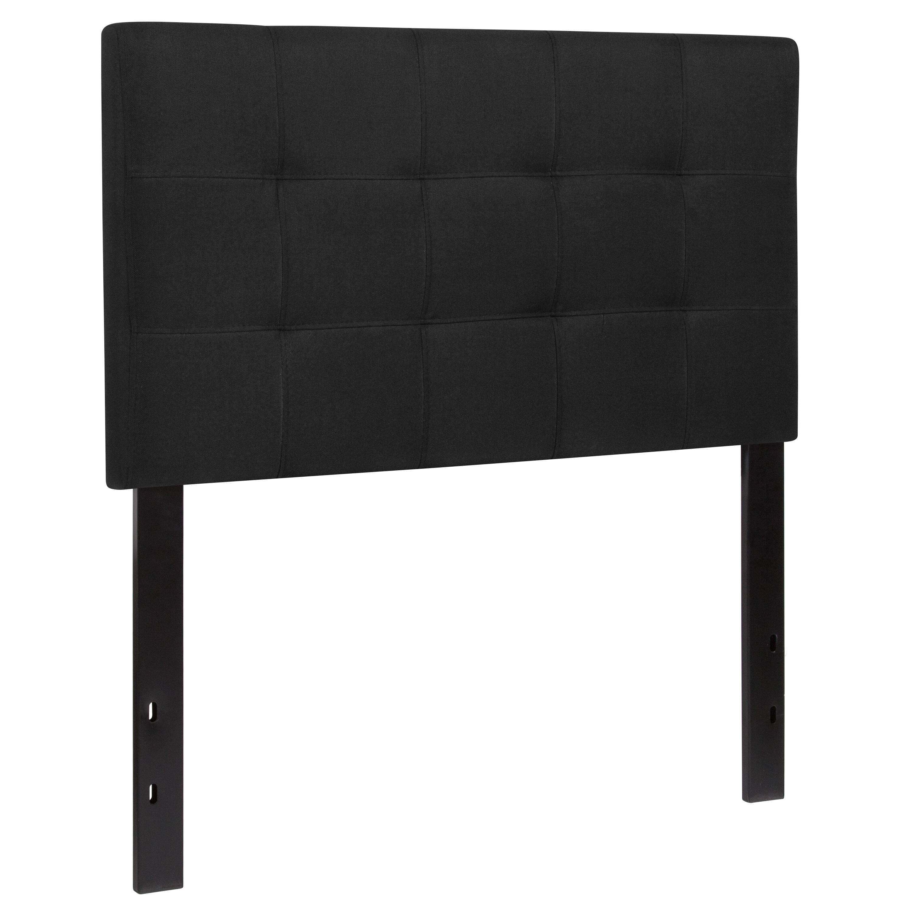Alt View 1. Emma + Oliver - Quilted Tufted Upholstered Headboard - Black.