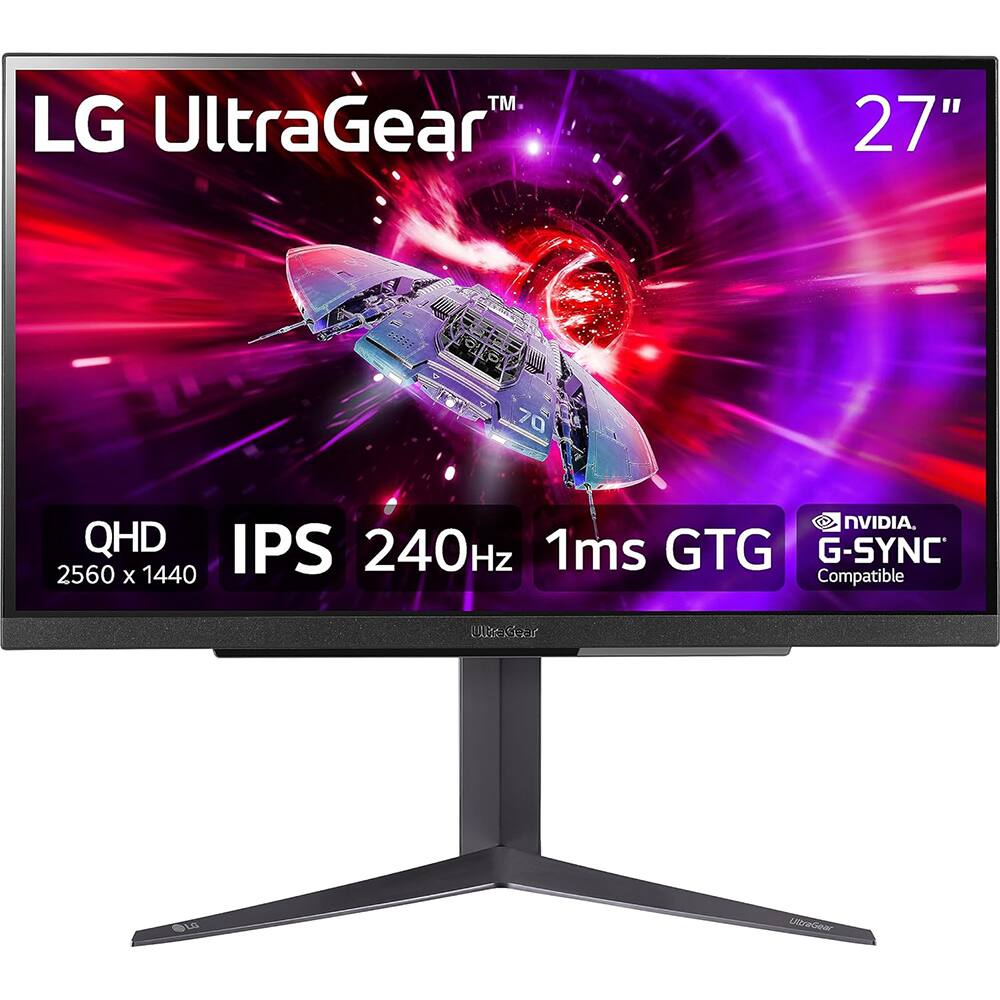 LG 27 UltraGear QHD 1ms 240Hz Gaming Monitor with 2 Year Warranty