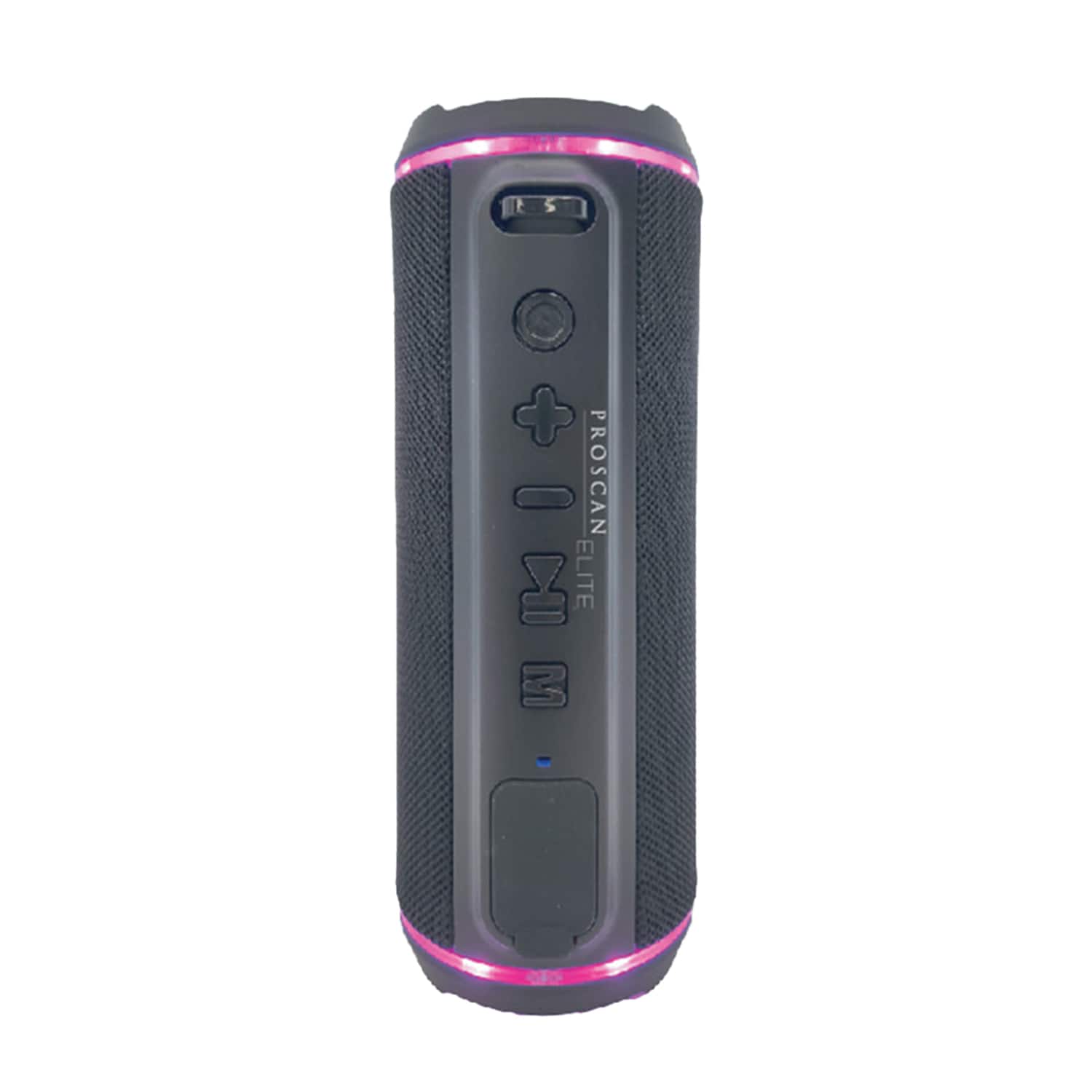 Proscan - Elite Portable Light-up Waterproof Bluetooth Speaker with 360° Sound, FM Radio, PESP1708 - Black